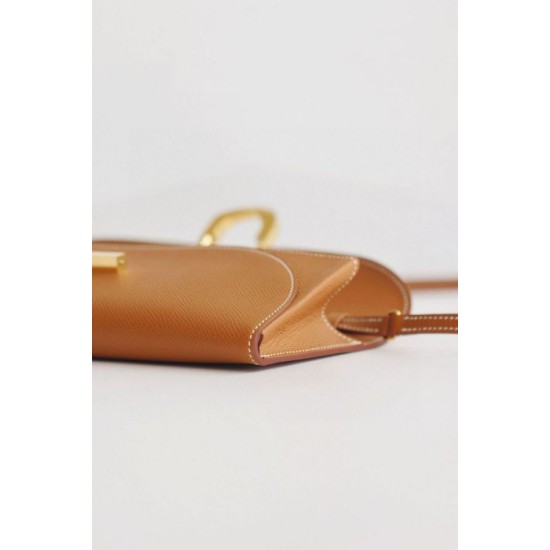 Top Replica Hermes Maillon To Go Epsom Wallet Brown