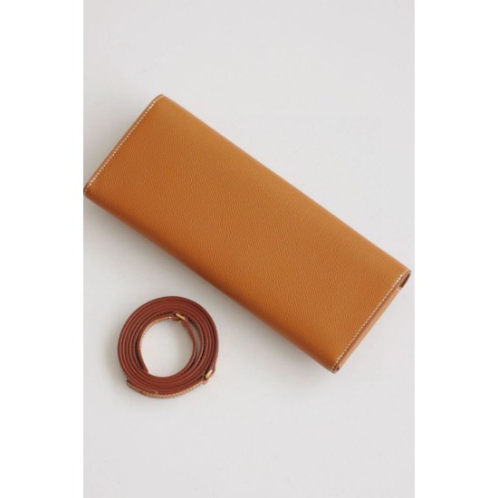 Top Replica Hermes Maillon To Go Epsom Wallet Brown