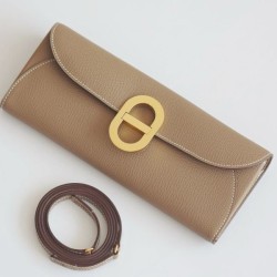 Top Replica Hermes Maillon To Go Epsom Wallet Gray