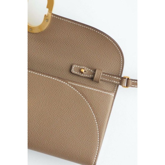 Top Replica Hermes Maillon To Go Epsom Wallet Gray