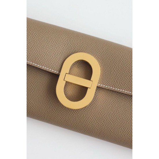 Top Replica Hermes Maillon To Go Epsom Wallet Gray