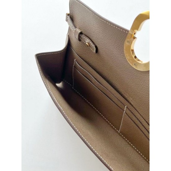 Top Replica Hermes Maillon To Go Epsom Wallet Gray