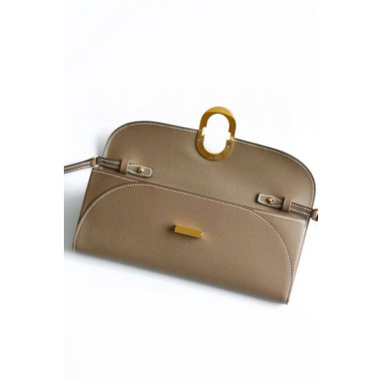 Top Replica Hermes Maillon To Go Epsom Wallet Gray
