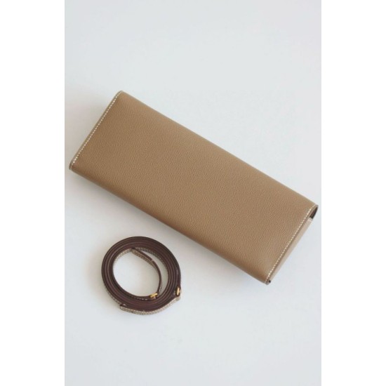 Top Replica Hermes Maillon To Go Epsom Wallet Gray