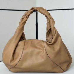 Top Replica Fendi Spy Hobo Bag Small/Medium/Large with Twisted Handle in Apricot
