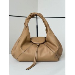 Top Replica Fendi Spy Hobo Bag Small/Medium/Large with Twisted Handle in Apricot