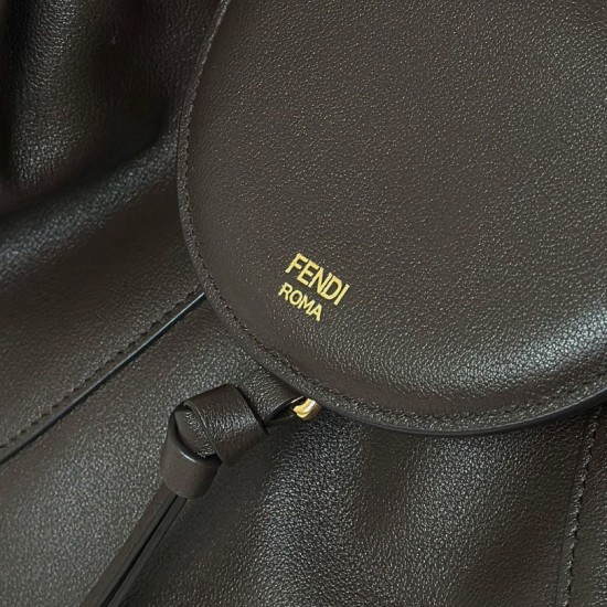 Super Clone Replica Fendi Spy Hobo Bag Small B2:B65ia/Large with Twisted Handle in Coffee Top Replica Fendi Spy Hobo Bag Small B2:B65ia/Large with Twisted Handle in Coffee