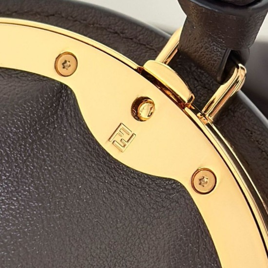 Super Clone Replica Fendi Spy Hobo Bag Small B2:B65ia/Large with Twisted Handle in Coffee Top Replica Fendi Spy Hobo Bag Small B2:B65ia/Large with Twisted Handle in Coffee