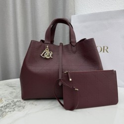 Super Clone Replica Dior Toujours Medium/Large Macrocannage Calfskin Bag, Burgundy Top Replica Dior Toujours Medium/Large Macrocannage Calfskin Bag, Burgundy