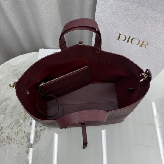 Super Clone Replica Dior Toujours Medium/Large Macrocannage Calfskin Bag, Burgundy Top Replica Dior Toujours Medium/Large Macrocannage Calfskin Bag, Burgundy