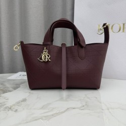 Top Replica Dior Toujours Small Macrocannage Calfskin Bag, Burgundy