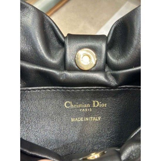 Super Clone Replica Dior Bow Bag with Black Bow and Gold-Finish Metal Top Replica Dior Bow Bag with Black Bow and Gold-Finish Metal