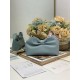 Super Clone Replica Dior Bow Bag with Blue Bow and Gold-Finish Metal Top Replica Dior Bow Bag with Blue Bow and Gold-Finish Metal