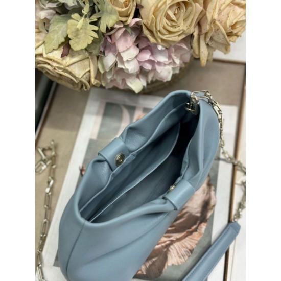 Super Clone Replica Dior Bow Bag with Blue Bow and Gold-Finish Metal Top Replica Dior Bow Bag with Blue Bow and Gold-Finish Metal