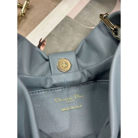 Super Clone Replica Dior Bow Bag with Blue Bow and Gold-Finish Metal Top Replica Dior Bow Bag with Blue Bow and Gold-Finish Metal