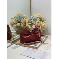 Super Clone Replica Dior Bow Bag with Claret Bow and Gold-Finish Metal Top Replica Dior Bow Bag with Claret Bow and Gold-Finish Metal