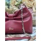 Super Clone Replica Dior Bow Bag with Claret Bow and Gold-Finish Metal Top Replica Dior Bow Bag with Claret Bow and Gold-Finish Metal