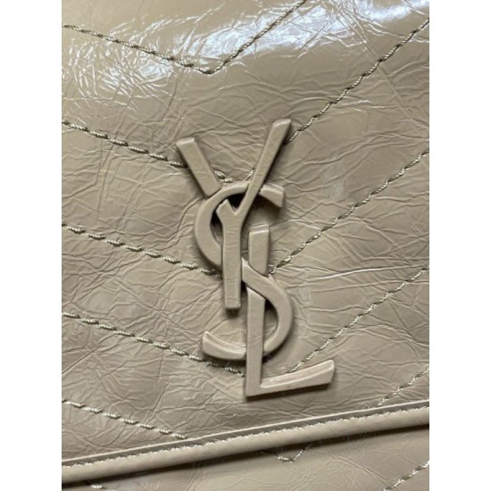 Super Clone Replica Vintage YSL Saint Laurent Niki Medium Crossbody Bag in Waxed and Oiled Leather, Apricot Top Replica Vintage YSL Saint Laurent Niki Medium Crossbody Bag in Waxed and Oiled Leather, Apricot