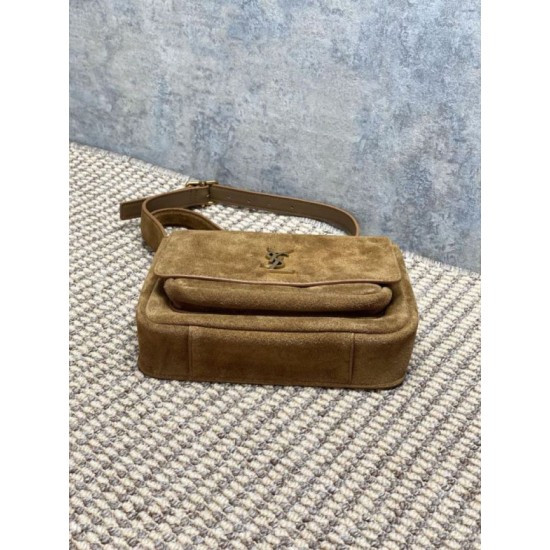Super Clone Replica YSL Saint Laurent Niki Crossbody Bag Saint Laurent Niki Besace brown suede Top Replica YSL Saint Laurent Niki Crossbody Bag Saint Laurent Niki Besace brown suede