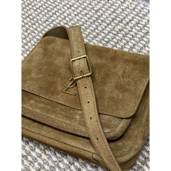 Super Clone Replica YSL Saint Laurent Niki Crossbody Bag Saint Laurent Niki Besace brown suede Top Replica YSL Saint Laurent Niki Crossbody Bag Saint Laurent Niki Besace brown suede