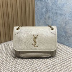 Top Replica YSL Saint Laurent Niki Medium/Large shoulder bag in grained lambskin, beige