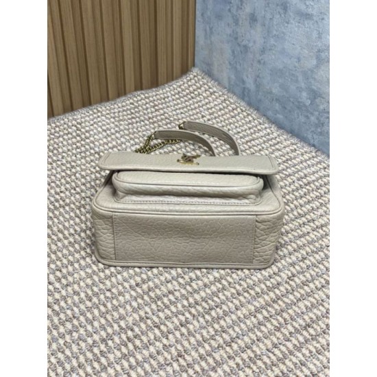 Super Clone Replica YSL Saint Laurent Niki Medium/Large shoulder bag in grained lambskin, beige Top Replica YSL Saint Laurent Niki Medium/Large shoulder bag in grained lambskin, beige