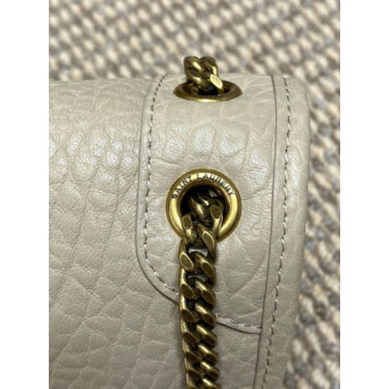 Super Clone Replica YSL Saint Laurent Niki Medium/Large shoulder bag in grained lambskin, beige Top Replica YSL Saint Laurent Niki Medium/Large shoulder bag in grained lambskin, beige