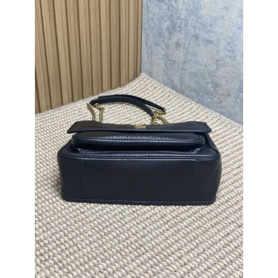 Super Clone Replica YSL Saint Laurent Niki Medium/Large shoulder bag in grained lambskin, black Top Replica YSL Saint Laurent Niki Medium/Large shoulder bag in grained lambskin, black
