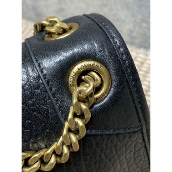 Super Clone Replica YSL Saint Laurent Niki Medium/Large shoulder bag in grained lambskin, black Top Replica YSL Saint Laurent Niki Medium/Large shoulder bag in grained lambskin, black