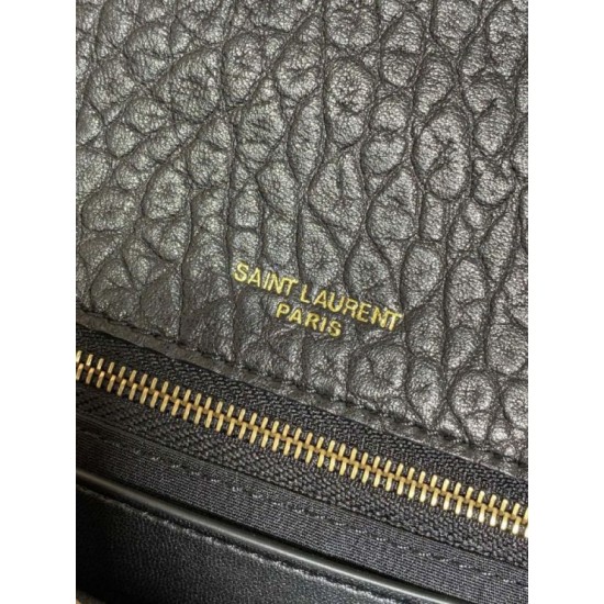 Super Clone Replica YSL Saint Laurent Niki Medium/Large shoulder bag in grained lambskin, black Top Replica YSL Saint Laurent Niki Medium/Large shoulder bag in grained lambskin, black