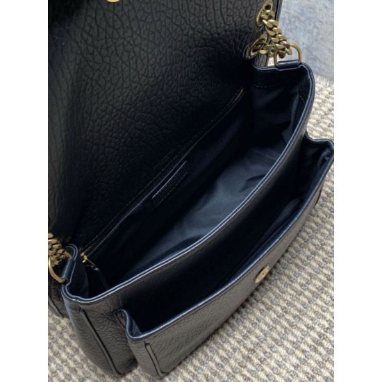 Super Clone Replica YSL Saint Laurent Niki Medium/Large shoulder bag in grained lambskin, black Top Replica YSL Saint Laurent Niki Medium/Large shoulder bag in grained lambskin, black