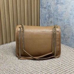 Top Replica YSL Saint Laurent Niki Medium/Large shoulder bag in grained lambskin, brown