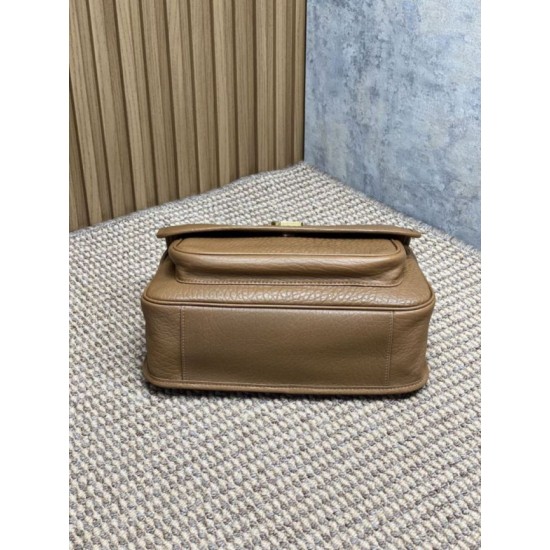 Super Clone Replica YSL Saint Laurent Niki Medium/Large shoulder bag in grained lambskin, brown Top Replica YSL Saint Laurent Niki Medium/Large shoulder bag in grained lambskin, brown