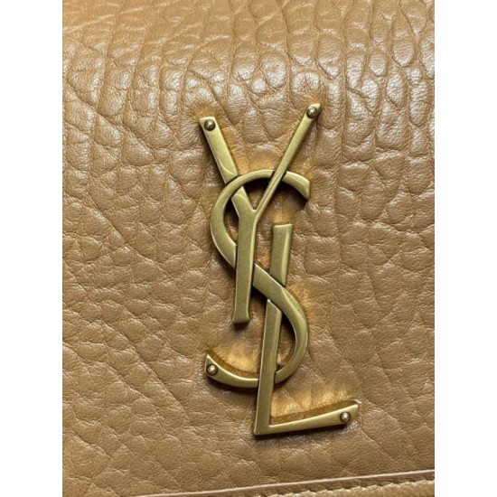Super Clone Replica YSL Saint Laurent Niki Medium/Large shoulder bag in grained lambskin, brown Top Replica YSL Saint Laurent Niki Medium/Large shoulder bag in grained lambskin, brown