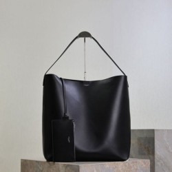 Top Replica YSL Saint Laurent Bold hobo bag in smooth leather, black