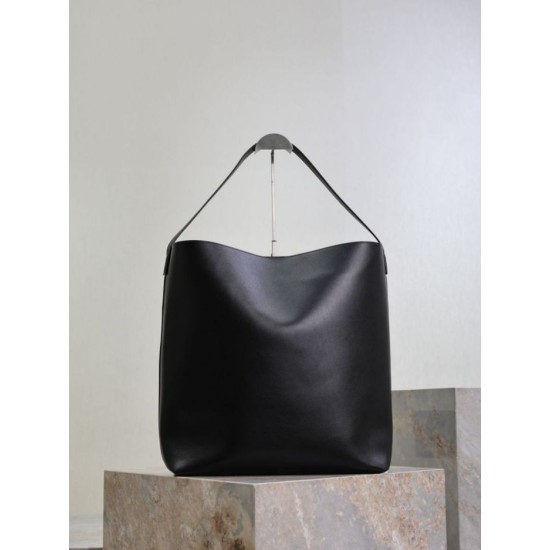 Super Clone Replica YSL Saint Laurent Bold hobo bag in smooth leather, black Top Replica YSL Saint Laurent Bold hobo bag in smooth leather, black