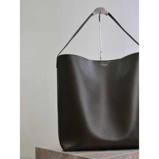 Super Clone Replica YSL Saint Laurent Bold hobo bag in smooth leather, dark green Top Replica YSL Saint Laurent Bold hobo bag in smooth leather, dark green