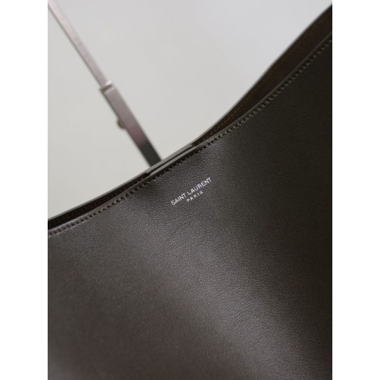 Super Clone Replica YSL Saint Laurent Bold hobo bag in smooth leather, dark green Top Replica YSL Saint Laurent Bold hobo bag in smooth leather, dark green