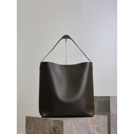Super Clone Replica YSL Saint Laurent Bold hobo bag in smooth leather, dark green Top Replica YSL Saint Laurent Bold hobo bag in smooth leather, dark green
