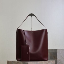 Top Replica YSL Saint Laurent Bold hobo bag in smooth leather, brown
