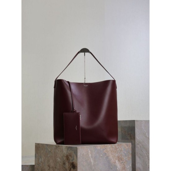 Super Clone Replica YSL Saint Laurent Bold hobo bag in smooth leather, brown Top Replica YSL Saint Laurent Bold hobo bag in smooth leather, brown