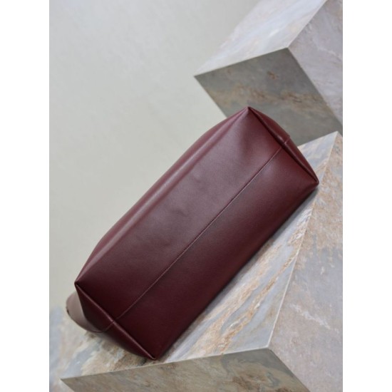 Super Clone Replica YSL Saint Laurent Bold hobo bag in smooth leather, brown Top Replica YSL Saint Laurent Bold hobo bag in smooth leather, brown