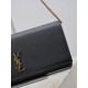Super Clone Replica YSL Saint Laurent Kate clutch bag in grained leather, black Top Replica YSL Saint Laurent Kate clutch bag in grained leather, black