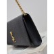 Super Clone Replica YSL Saint Laurent Kate clutch bag in grained leather, black Top Replica YSL Saint Laurent Kate clutch bag in grained leather, black