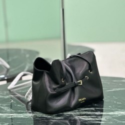 Top Replica Prada Dada small shoulder bag in black nappa leather