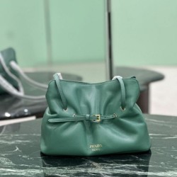 Top Replica Prada Dada small shoulder bag in green nappa leather