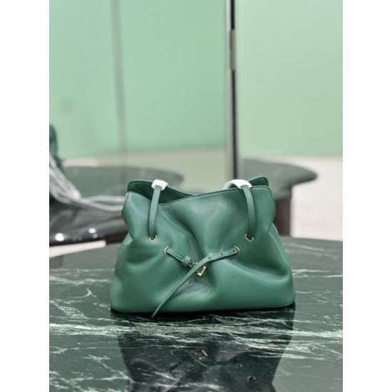 Top Replica Prada Dada small shoulder bag in green nappa leather