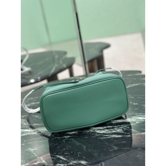 Top Replica Prada Dada small shoulder bag in green nappa leather