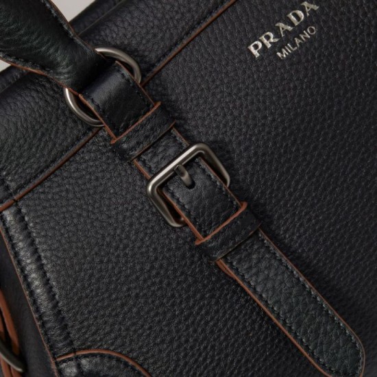 Top Replica Prada 1BG604 large handbag in black