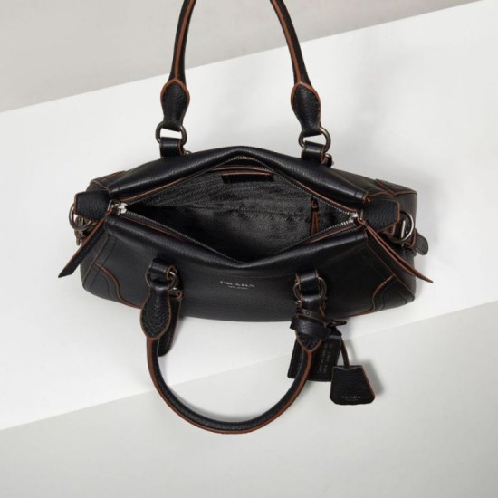 Top Replica Prada 1BG604 large handbag in black